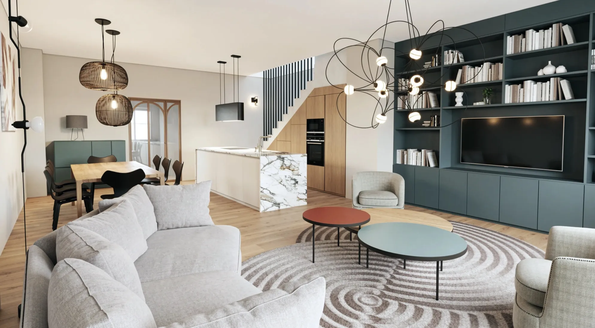 Séjour de la maison MI02, résidence Acacia La Rochelle