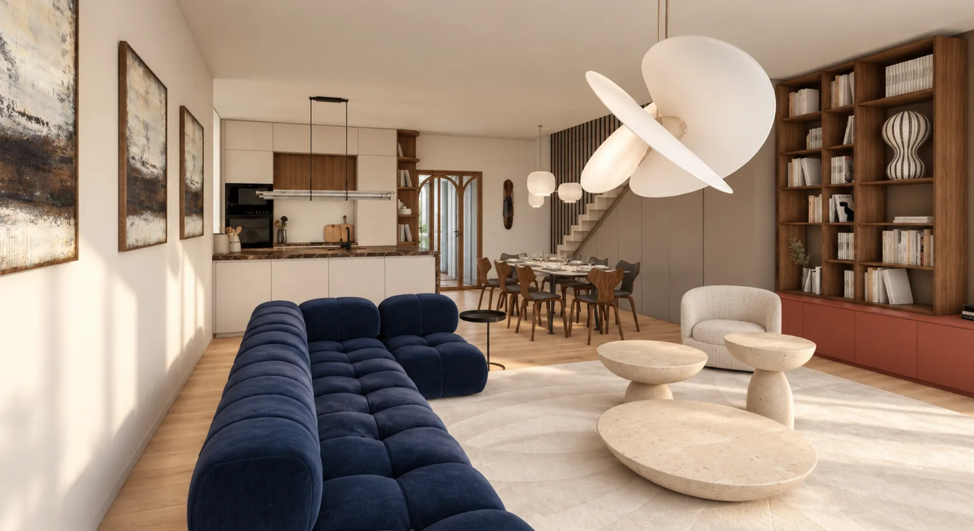 Séjour de la maison MI04, résidence Acacia La Rochelle