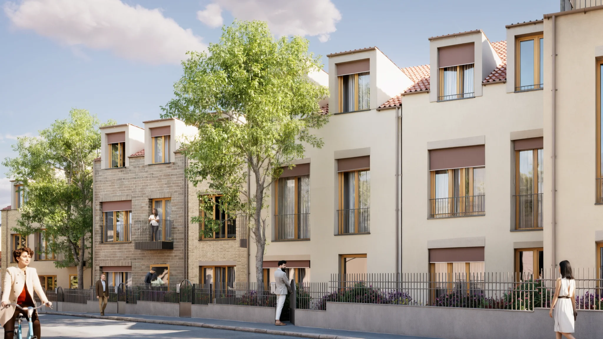 Les maisons de ville Acacia côté rue, allée du Mail à La Rochelle